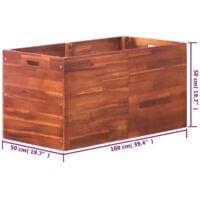 vidaXL Garden Raised Bed Acacia Wood 100x50x50 cm - Brown