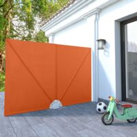 vidaXL Collapsible Terrace Side Awning Terracotta 240x160 cm - Brown
