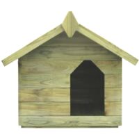 vidaXL Garden Dog House with Opening Roof Impregnated Pinewood - Green