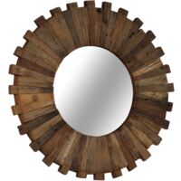 vidaXL Wall Mirror Solid Reclaimed Wood 50 cm - Brown