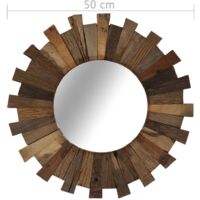 vidaXL Wall Mirror Solid Reclaimed Wood 50 cm - Brown