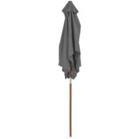 vidaXL Outdoor Parasol with Wooden Pole 150x200 cm Anthracite - Anthracite