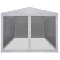 vidaXL Party Tent with 4 Mesh Sidewalls 3x3 m - Black