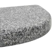vidaXL Parasol Base Granite 10 kg Curved Grey - Grey