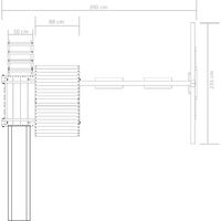 vidaXL Playhouse with Ladder, Slide and Swings 390x353x268 cm Wood - Brown