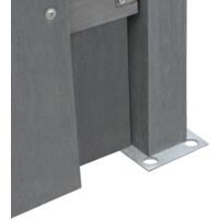vidaXL Fence Panel with 2 Posts WPC 180x180 cm Grey - Grey