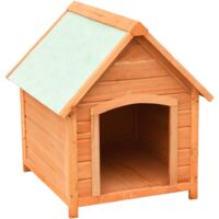 vidaXL Dog House Solid Pine & Fir Wood 72x85x82 cm - Brown