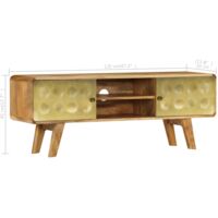 vidaXL TV Cabinet Solid Mango Wood 120x30x45 cm - Brown