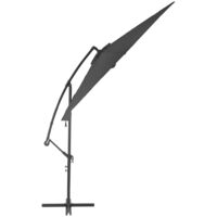 vidaXL Cantilever Umbrella with Aluminium Pole 300 cm Anthracite - Anthracite