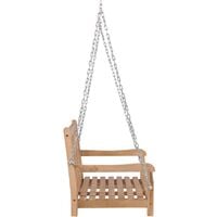vidaXL Swing Bench Solid Teak 120x60x57.5 cm Brown - Brown
