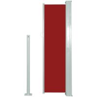 vidaXL Retractable Side Awning 120 x 300 cm Red - Red