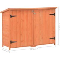 vidaXL Garden Storage Shed 120x50x91 cm Wood - Brown