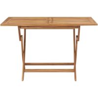 vidaXL Folding Garden Table 120x70x75 cm Solid Teak Wood - Brown