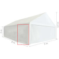 vidaXL Party Tent PVC Side Panel 2x2 m White 550 g/m² - White