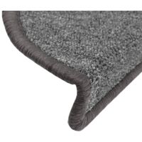 vidaXL Carpet Stair Treads 15 pcs Dark Grey 56x17x3 cm - Grey