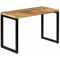 vidaXL Dining Table 115x55x76 cm Solid Mango Wood and Steel - Brown