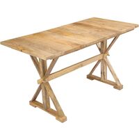 vidaXL Dining Table Solid Mango Wood 118x58x76 cm - Brown