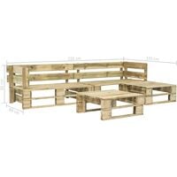 vidaXL 4 Piece Garden Lounge Set Pallets Wood - Brown
