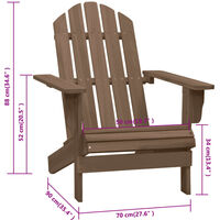 vidaXL Garden Chair Wood Brown - Brown