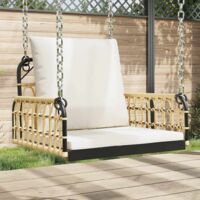 Swing Chair with Cushions 63x58x39 cm Poly Rattan and Steel vidaXL