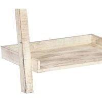 vidaXL Ladder Shelf 75x37x205 cm Solid Mango Wood White - White