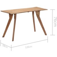 vidaXL Dining Table Solid Acacia Wood 120x58x76 cm