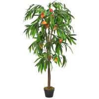 vidaXL Artificial Plant Mango Tree with Pot Green 150 cm - Green