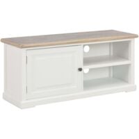 vidaXL TV Cabinet 90x30x40 cm Wood White