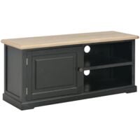 vidaXL TV Cabinet 90x30x40 cm Wood Black - Black