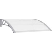 vidaXL Door Canopy Grey 120x100 cm PC