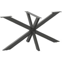 Dining Table Leg Spider Shape Anthracite 150x78x(72-73) cm Steel vidaXL