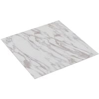 vidaXL Self-adhesive PVC Flooring Planks 5.11 m² White Marble - White