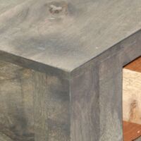 vidaXL Console Table Grey 86x30x76 cm Solid Mango Wood - Grey