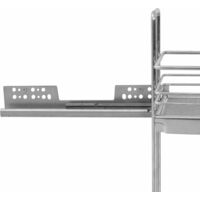 vidaXL 2-Tier Pull-out Kitchen Wire Basket Silver 47x15x54.5 cm - Silver