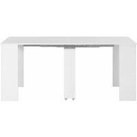 vidaXL Extendable Dining Table 175x90x75 cm High Gloss White