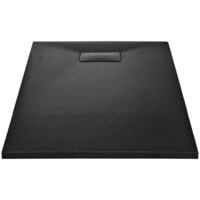 vidaXL Shower Base Tray SMC Black 120x70 cm - Black