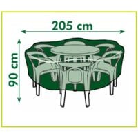 Nature Garden Furniture Cover for Round tables 205x205x90 cm - Black