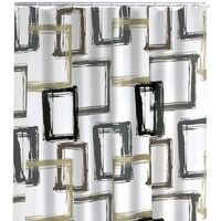 RIDDER Shower Curtain Pattern Brown 180x200 cm - Transparent