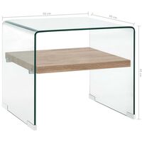 vidaXL Coffee Table Clear Tempered Glass 50x50x45 cm - Transparent