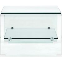 vidaXL Coffee Table Clear 50x45x33 cm Tempered Glass - Transparent