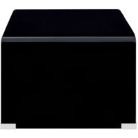 vidaXL Coffee Table 98x45x31 cm Tempered Glass Black - Black