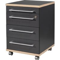Germania Rolling Filing Cabinet Duo 42x45x60 cm Anthracite - Anthracite