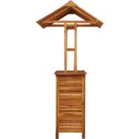 vidaXL Outdoor Bar Table with Rooftop 122x106x217 cm Solid Acacia Wood - Brown