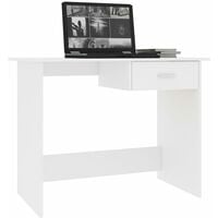 vidaXL Desk 100x50x76 cm Chipboard White - White