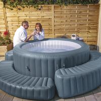 Bestway Lay-Z-Spa Inflatable Surround for Round Whirlpools - Grey