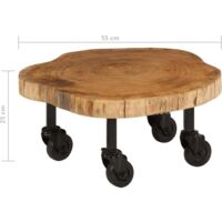 vidaXL Coffee Table Solid Acacia Wood 60x55x25 cm - Brown