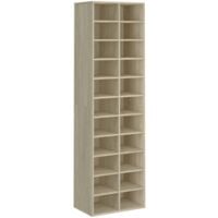 vidaXL Shoe Cabinet Sonoma Oak 54x34x183 cm Chipboard - Brown
