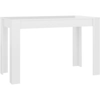 vidaXL Dining Table 120x60x76 cm Chipboard High Gloss White - White