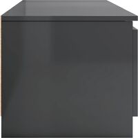 vidaXL TV Cabinet 140x40x35.5 cm Chipboard High Gloss Grey - Grey