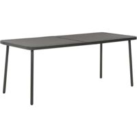 vidaXL Garden Table Dark Grey 180x83x72 cm Steel